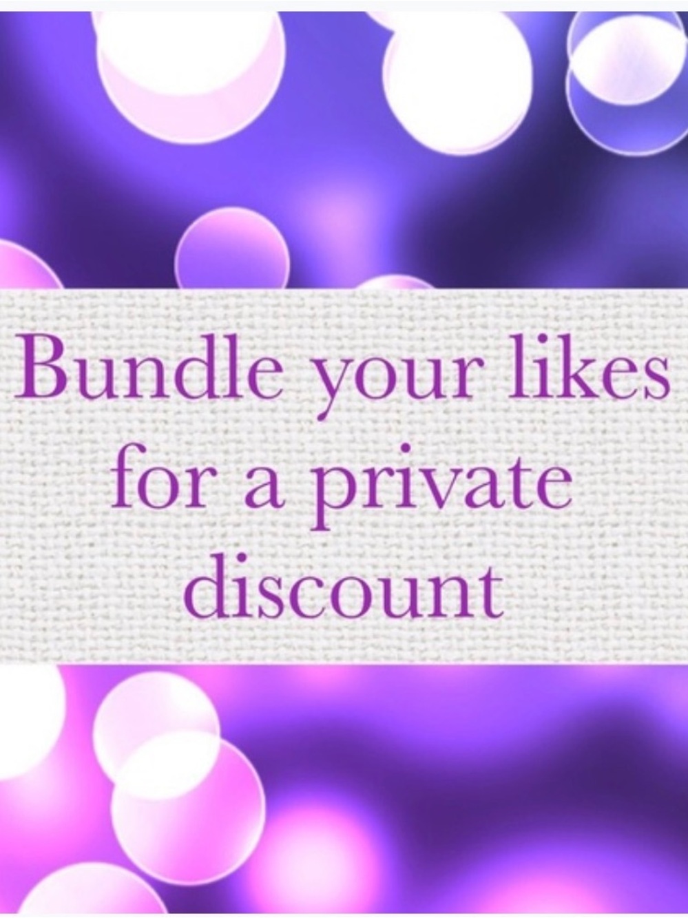 Bundle Your Likes For a Discount!!